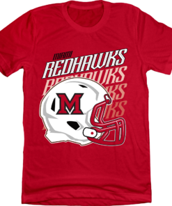 Miami Redhawks Football Helmet Fade