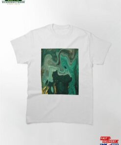 Gold Indigo Faux Malachite Marble Classic T-Shirt Sweatshirt