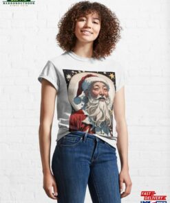 Golden Halo Santa Portrait Classic T-Shirt Unisex
