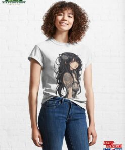 Gothic Anime Girl With Tattoos Classic T-Shirt