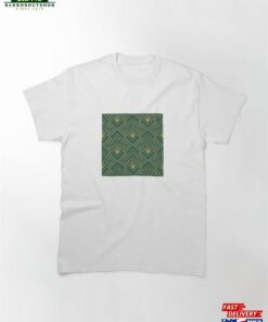 Green Art Deco Pattern Classic T-Shirt