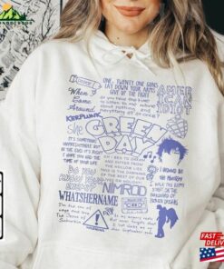 Green Day Doodle Art Shirt Sweatshirt Vintage Retro Lyric Album Song Music Band Unisex Gifts Hoodie T-Shirt