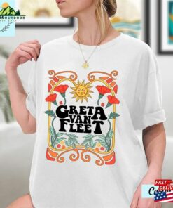 Greta Van Fleet Shirt Floral Retro Dream In Gold Tour 2023 Classic Unisex