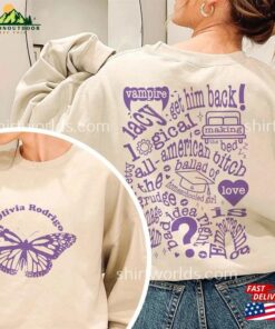 Guts Olivia Track List Shirt Aesthetic Rodrigo Album Unisex Sweatshirt