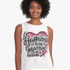Happiness Is Being Married To My Husband With Pink Heart Sleeveless Top Unisex Hoodie