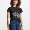 Happy Valentine’s Day Lovely Handwritten Lettering Design Classic T-Shirt