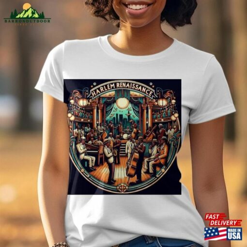 Harlem Renaissance Jazz Band Vintage Art Tee Unisex Cotton T-Shirt Music Lovers Gift Hoodie Classic