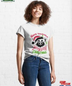 Have Yourself A Furry Little Christmas Cute Xmas Festive Dog Design Classic T-Shirt Unisex