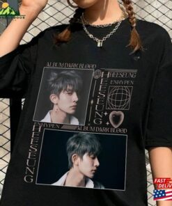 Heeseung Enhypen Vintage Retro Shirt Dark Blood Bite Me Tee Sweatshirt Classic