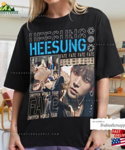 Heesung Enhypen Kpop Shirt Tee World Tour Fate 2023 Merch Dark Blood T-Shirt Sweatshirt