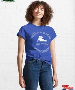 Helluva State University White Text Classic T-Shirt Hoodie