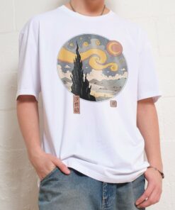 Starry Ukiyo-e Night T-Shirt