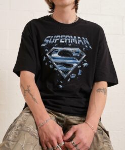 Superman Man Of Steel Chrome Logo T-Shirt