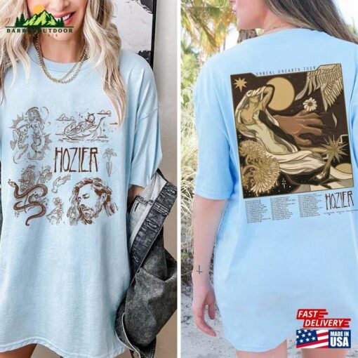 Hozier Doodle Art 2Side Shirt Vintage Tour 2023 No Grave Can Hold My Body Down T-Shirt Classic