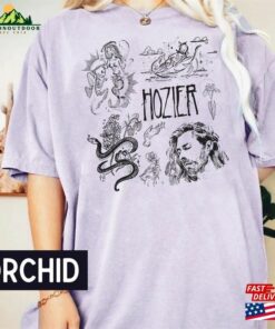 Hozier Doodle Art Comfort Colors Shirt Vintage Lyrics Tattoo Album No Grave Can Hold My Body Down Unisex Hoodie