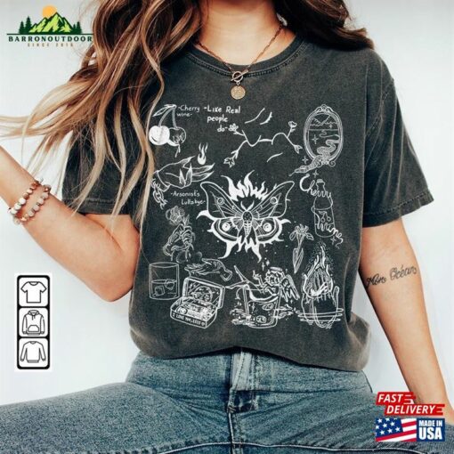 Hozier Doodle Art Shirt Vintage Lyric Tattoo Album Graphic Design Tour 2023 Gift For Fan Sweatshirt Hoodie Da2605dt Classic