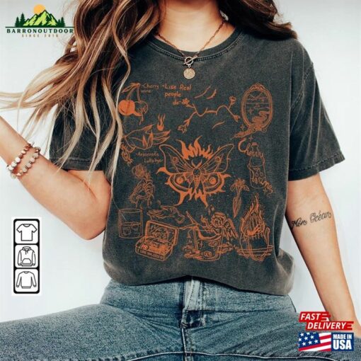 Hozier Doodle Art Shirt Vintage Lyric Tattoo Album Graphic Design Tour 2023 Gift For Fan Sweatshirt Hoodie V1 Da2605dt Classic Unisex