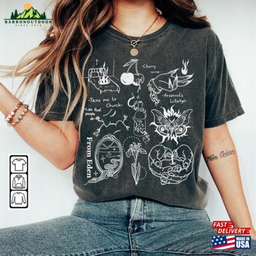 Hozier Doodle Art Shirt Vintage Lyrics Tattoo Album Graphic Design Tour 2023 Gift For Fan Sweatshirt Hoodie Da2605dt T-Shirt