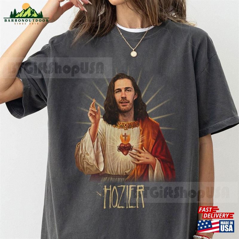 Hozier Jesus T-Shirt Unreal Unearth Tour Outfit Merch Classic Hozier Jesus T-Shirt Unreal Unearth Tour Outfit Merch Classic