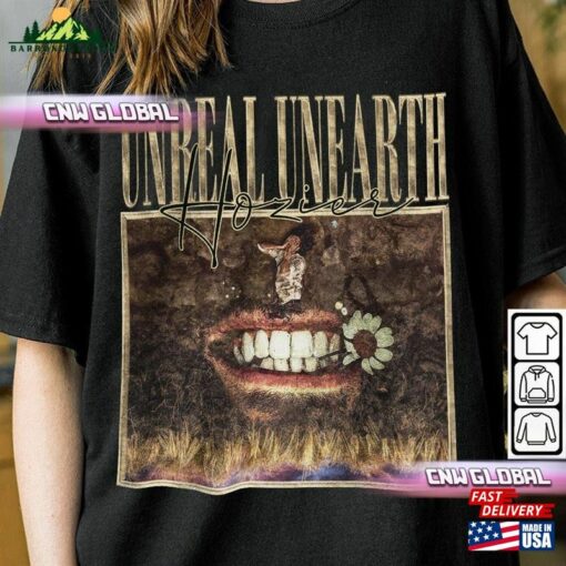 Hozier Music Shirt Bootleg Unreal Unearth Tour 2023 Concert Vintage 90S Y2k Sweatshirt T-Shirt