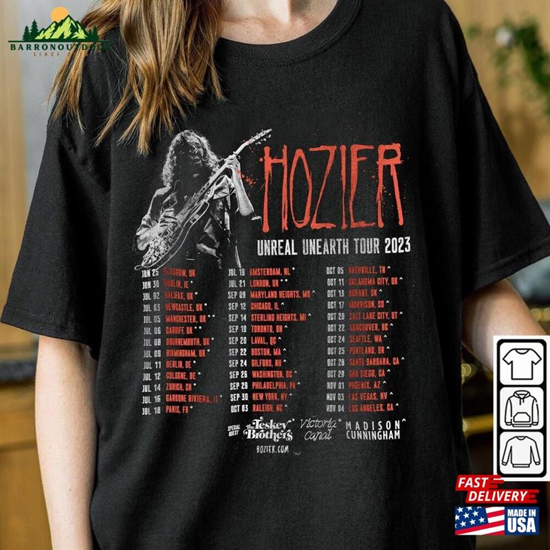 Hozier Music Shirt Unreal Unearth Tour 2023 Sweatshirt Classic Hozier Music Shirt Unreal Unearth Tour 2023 Sweatshirt Classic