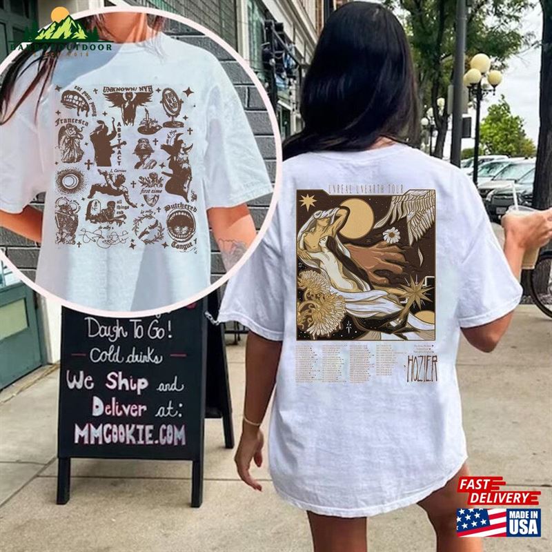Hozier Unreal Unearth Full Dates 2023 Tour Shirt No Grave Can Hold My Body Down In A Week T-Shirt Unisex Hozier Unreal Unearth Full Dates 2023 Tour Shirt No Grave Can Hold My Body Down In A Week T-Shirt Unisex