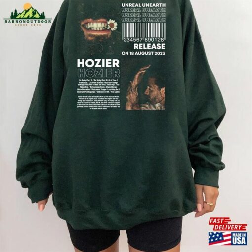 Hozier Unreal Unearth Tour 2024 Graphic Album Tshirt Concert T-Shirt Sweatshirt