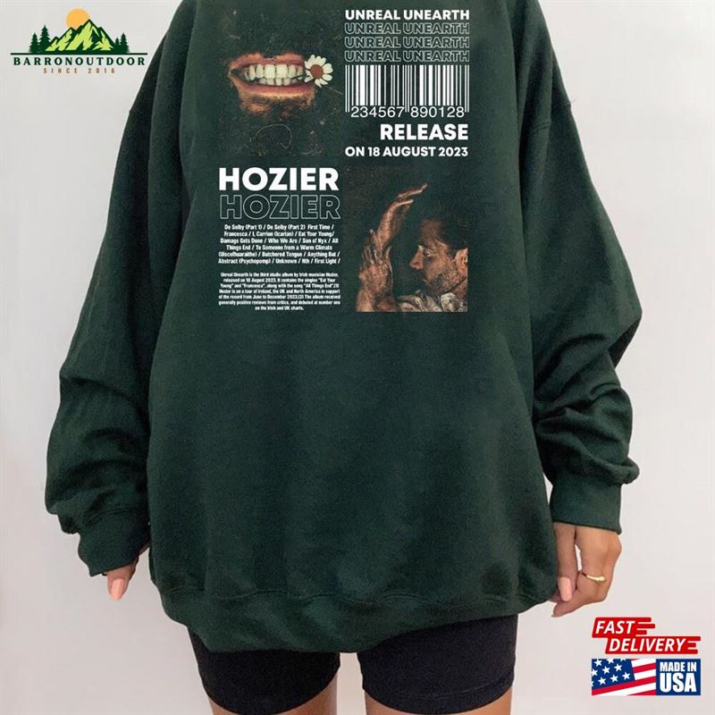 Hozier Unreal Unearth Tour 2024 Graphic Album Tshirt Concert T-Shirt Sweatshirt Hozier Unreal Unearth Tour 2024 Graphic Album Tshirt Concert T-Shirt Sweatshirt
