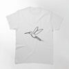 Hummingbird Line Drawing Classic T-Shirt