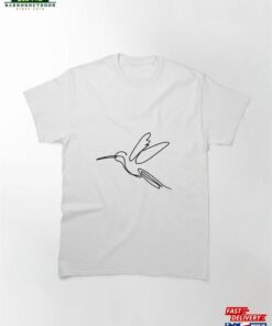 Hummingbird Line Drawing Classic T-Shirt