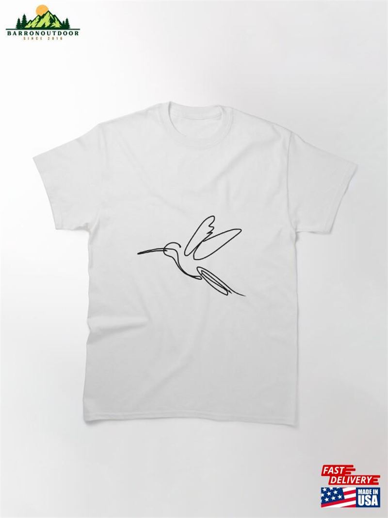 Hummingbird Line Drawing Classic T-Shirt Hummingbird Line Drawing Classic T-Shirt