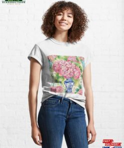 Hydrangeas In Chinoiserie Jars And White Lattice Classic T-Shirt Hoodie
