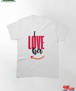 I Love Her Print Sweatshirt Hoodie