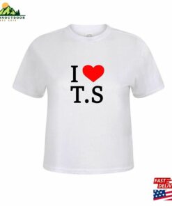 I Love T S Baby Tee Graphic Shirt For Women Y2k Style Crop Top T-Shirt Classic