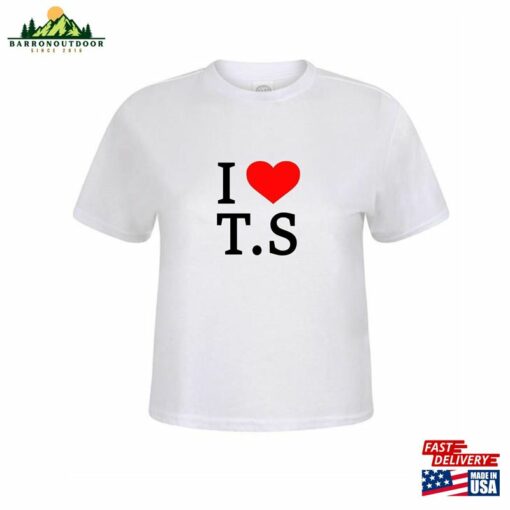 I Love T S Baby Tee Graphic Shirt For Women Y2k Style Crop Top T-Shirt Classic