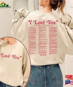 I Love You In 1975 Lyrics Both Sides Sweatshirt Band Merch Shirt Unisex