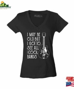 I May Be Old But Got To See All The Cool Bands Women’s V Neck T-Shirt Slim Fit Hoodie