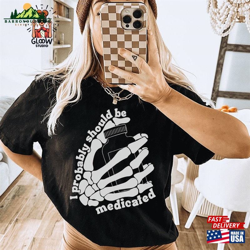 I Probably Should Be Medicated Vintage T-Shirt Ajr Lyric Tee Mental Health Awareness Shirt Classic I Probably Should Be Medicated Vintage T-Shirt Ajr Lyric Tee Mental Health Awareness Shirt Classic