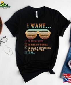 I Want To Break Free Shirt Retro Vintage Style Queen Band Fm Sunglasses For Men Amp Women Classic Sweatshirt