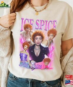 Ice Spice Music Shirt Y2k 90S Merch Vintage Album Munch Feelin U 2023 American Rapper Graphic Tee Sweatshirt Hoodie Classic