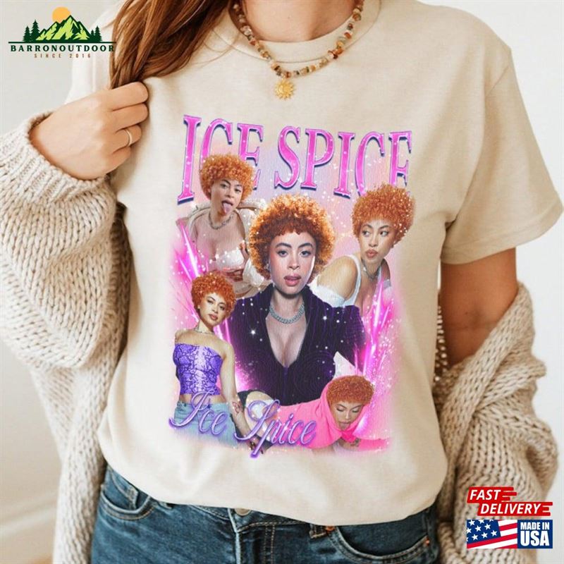 Ice Spice Music Shirt Y2k 90S Merch Vintage Album Munch Feelin U 2023 American Rapper Graphic Tee Sweatshirt Hoodie Classic Ice Spice Music Shirt Y2k 90S Merch Vintage Album Munch Feelin U 2023 American Rapper Graphic Tee Sweatshirt Hoodie Classic