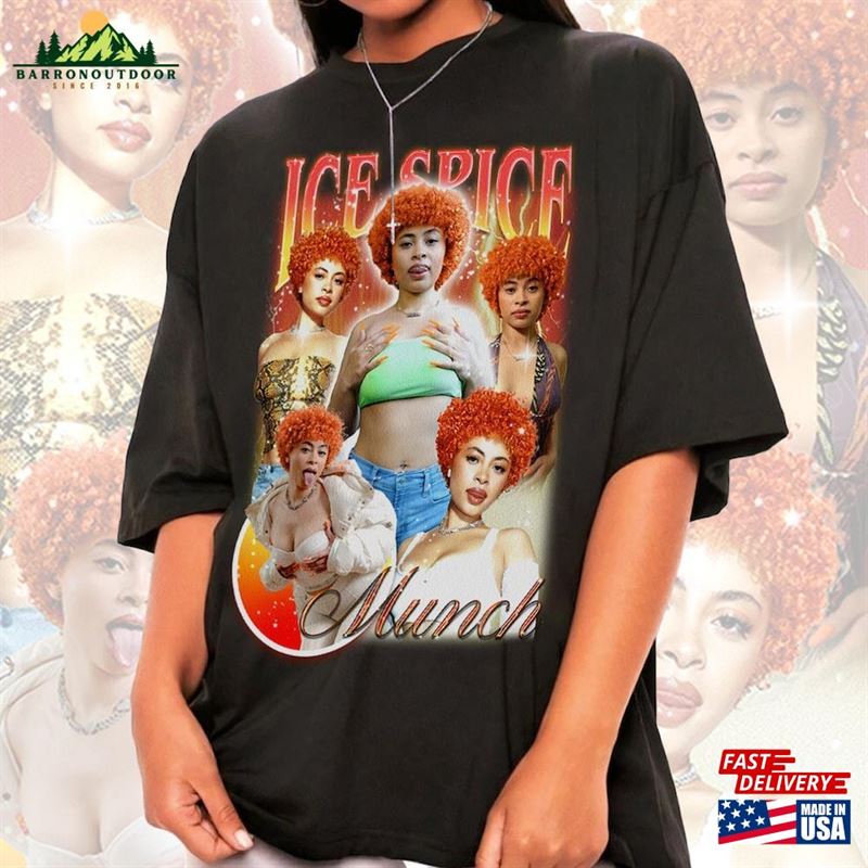 Ice Spice Music Shirt Y2k 90S Merch Vintage Album Munch Feelin U 2023 American Rapper Graphic Tee Sweatshirt Hoodie T-Shirt Ice Spice Music Shirt Y2k 90S Merch Vintage Album Munch Feelin U 2023 American Rapper Graphic Tee Sweatshirt Hoodie T-Shirt