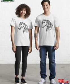 Icelandic Horse Line Art Essential T-Shirt Hoodie Unisex