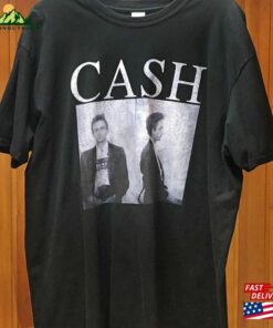 Iconic Vintage Johnny Cash Mug Shot T-Shirt Y2k Band Merch Concert Tour Tee Classic