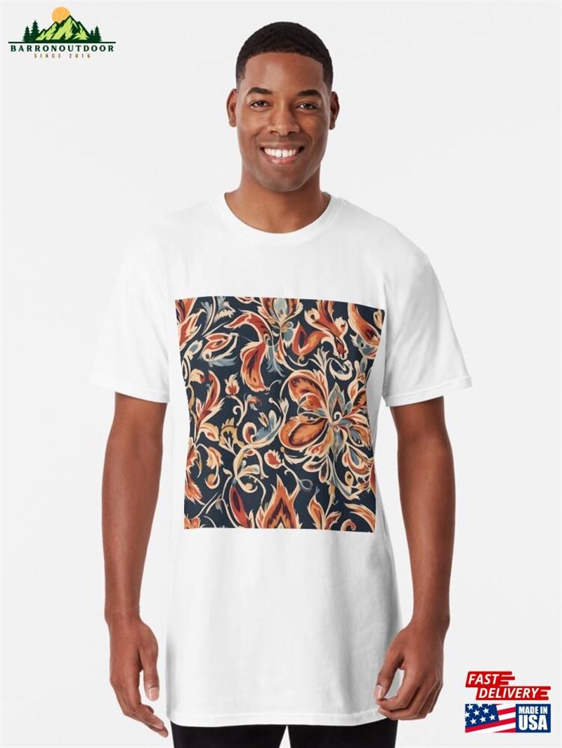Ikat Seamless Pattern Long T-Shirt Hoodie Classic Ikat Seamless Pattern Long T-Shirt Hoodie Classic