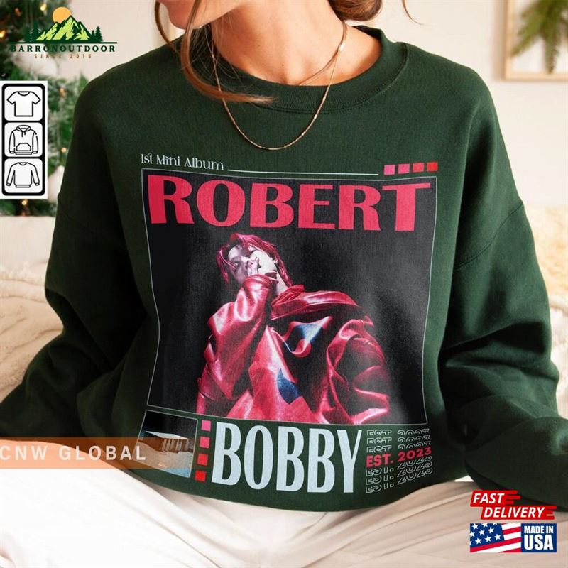 Ikon Bobby Kpop Sweatshirt Robert Album Tee 1St Concert Hoodie V1 Ikon Bobby Kpop Sweatshirt Robert Album Tee 1St Concert Hoodie V1