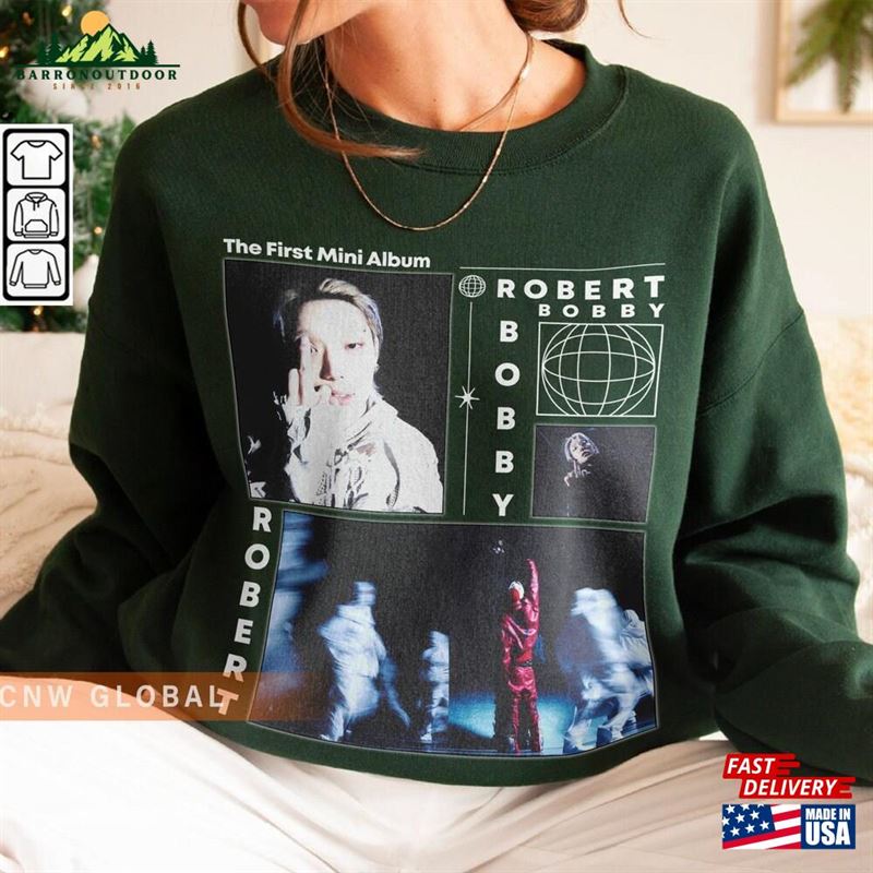 Ikon Bobby Kpop Sweatshirt Robert Album Tee 1St Concert Hoodie V4 Classic Ikon Bobby Kpop Sweatshirt Robert Album Tee 1St Concert Hoodie V4 Classic