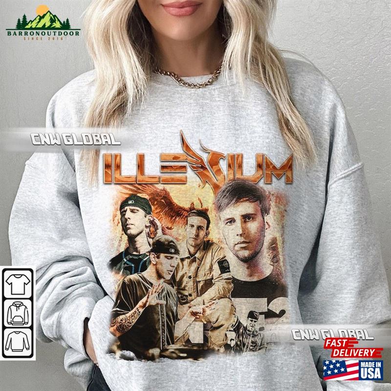 Illenium Live 90S Music Shirt Bootleg World Tour 2023 Concert Vintage Y2k Sweatshirt T-Shirt Illenium Live 90S Music Shirt Bootleg World Tour 2023 Concert Vintage Y2k Sweatshirt T-Shirt