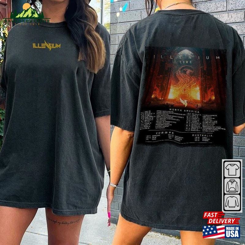 Illenium Music Shirt Double Sided Live World Tour 2023 90S Y2k Sweatshirt T-Shirt Illenium Music Shirt Double Sided Live World Tour 2023 90S Y2k Sweatshirt T-Shirt