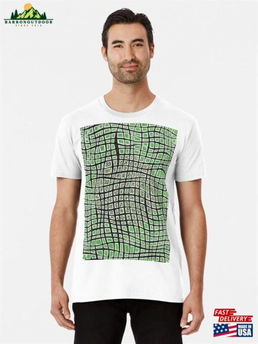 Illusion Green Pattern Premium T-Shirt Sweatshirt Classic